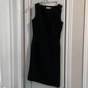 Calvin Klein Black Sleeveless Mini Sheath Dress